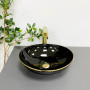 Умивальник (раковина) VBI PARMA BLACK GOLD EDGE накладний