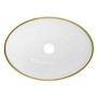 Умивальник (раковина) MEXEN ELZA WHITE GOLD EDGE накладний *