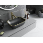 Умивальник (раковина) MEXEN RITA BLACK MATT GOLD EDGE накладний *