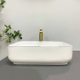 Умивальник (раковина) VBI PALERMO WHITE ROSE GOLD EDGE накладний