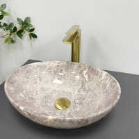 Умивальник (раковина) VBI PARMA GREY STONE GLOSSY накладний