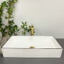 Умивальник (раковина) VBI TRIEST WHITE BLACK EDGE накладний