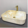Умивальник (раковина) VBI PALERMO MARBLE YELLOW накладний