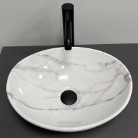 Умивальник (раковина) VBI PARMA CALCATTA GLOSSY накладний