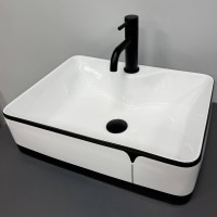 Умивальник (раковина) VBI FORLI BLACK LINED накладний