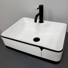 Умивальник (раковина) VBI FORLI BLACK LINED накладний