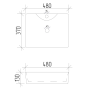 Умивальник (раковина) VBI FORLI BLACK LINED накладний