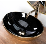 Умивальник (раковина) REA SOFIA GOLD BLACK накладний *