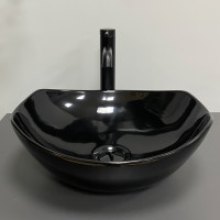 Умивальник (раковина) VBI RONTA DARK BLACK GLOSSY накладний