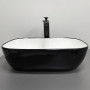 Умивальник (раковина) VBI RAVENNA BLACK WHITE GLOSSY накладний