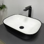 Умивальник (раковина) VBI RAVENNA BLACK WHITE GLOSSY накладний