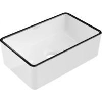 Умивальник (раковина) MEXEN NADIA 36 WHITE BLACK EDGE накладний *