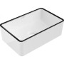 Умивальник (раковина) MEXEN NADIA 36 WHITE BLACK EDGE накладний *