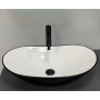 Умивальник (раковина) VBI TURIN BLACK WHITE накладний
