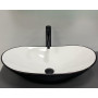 Умивальник (раковина) VBI TURIN BLACK WHITE накладний