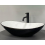 Умивальник (раковина) VBI TURIN BLACK WHITE накладний