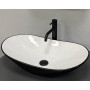 Умивальник (раковина) VBI TURIN BLACK WHITE накладний