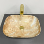 Умивальник (раковина) VBI RAVENNA BROWN ONYX GLOSSY накладний