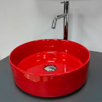 Умивальник (раковина) VBI PRATO RED GLOSSY накладний