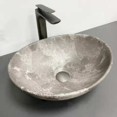Умивальник (раковина) VBI PARMA DARK GREY STONE MATT накладний