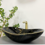 Умивальник (раковина) VBI TURIN MARBLE BLACK GLOSSY накладний