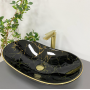 Умивальник (раковина) VBI TURIN MARBLE BLACK GLOSSY накладний