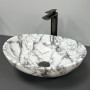 Умивальник (раковина) VBI PARMA STATUARIO BLACK VEINS GLOSSY накладний