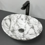 Умивальник (раковина) VBI PARMA STATUARIO BLACK VEINS GLOSSY накладний
