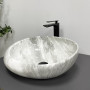 Умивальник (раковина) VBI RICCIA LIGHT STONE GLOSSY накладний