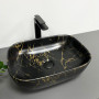Умивальник (раковина) VBI RAVENNA MARBLE BLACK MATT накладний