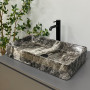Умивальник (раковина) VBI TRIEST ANTHRACITE MARBLE накладний