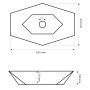 Умивальник (раковина) VBI VENEZIA MARBLE BLACK MATT накладний