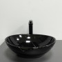Умивальник (раковина) VBI PARMA BLACK MARMO GLOSSY накладний