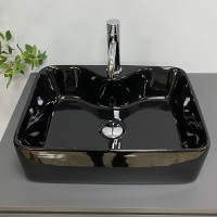 Умивальник (раковина) VBI FORLI BLACK GLOSSY накладний