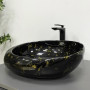 Умивальник (раковина) VBI RICCIA BLACK MARMO GLOSSY накладний