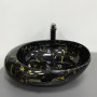 Умивальник (раковина) VBI RICCIA BLACK MARMO GLOSSY накладний