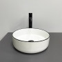 Умивальник (раковина) VBI PRATO WHITE BLACK EDGE накладний
