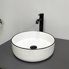 Умивальник (раковина) VBI PRATO WHITE BLACK EDGE накладний