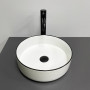 Умивальник (раковина) VBI PRATO WHITE BLACK EDGE накладний