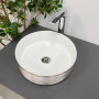 Умивальник (раковина) VBI PRATO BRUSH SILVER WHITE накладний