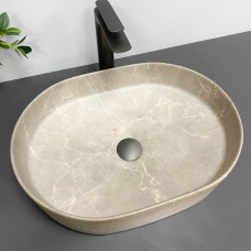 Умивальник (раковина) VBI VERONA 50 BEIGE STONE MATT накладний