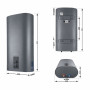 Водонагрівач електричний Thermo Alliance 50 л, Grey, плоский вертикальний, сухий ТЕН 2 кВт (0,8+1,2) DT50V20GPDD2G