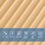 Самоклеюча декоративна 3D панель Бамбук Жовто-пісочний 500х500х5мм SW-00002879