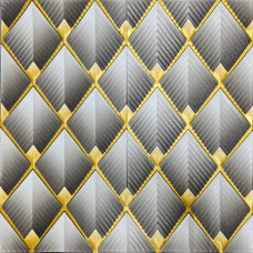 Панель стінова 3D 700х700х4мм Ромб сірий SW-00001986
