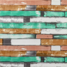 Самоклеюча декоративна 3D панель 700x700x5мм М'ятне дерево (057) SW-00000238