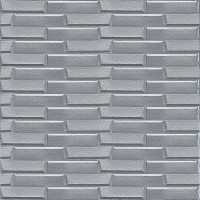 3D панель самоклеюча кладка 770х700х5мм Срібло (034) SW-00000217