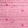 Декоративна 3D панель самоклейка 700х770х5мм Кульбабка (світло-рожевий цегла) (022) SW-00000023
