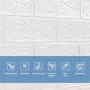 Самоклеюча 3D панель під білу цеглу в рулоні 19600x700x3мм (R001-3-20) SW-00001392