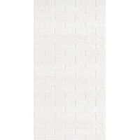 Самоклеюча 3D панель під Білу Цеглу в рулоні 3080x700x3мм (R001-3) SW-00001393