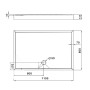 Душовий піддон KAPIELKA ST120x80х14 низький, прямокутний, діаметр зливу 52 мм Lidz